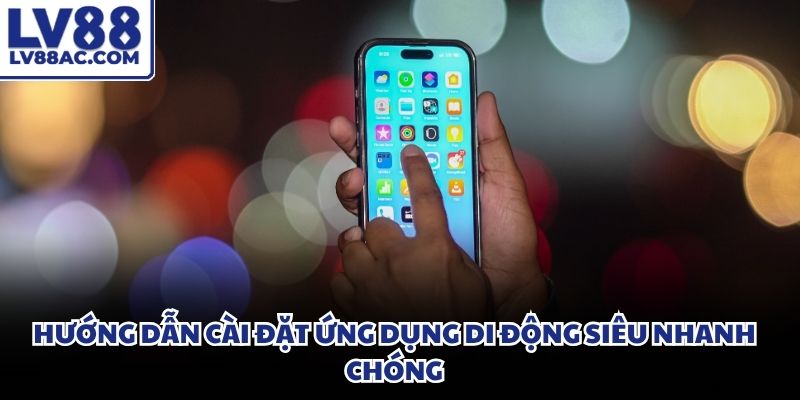 Thanh công cụ giao diện hiển thị mã quét tải app LV88 trực tuyến chính thức